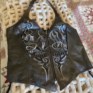 Harley Davidson woman leather vest